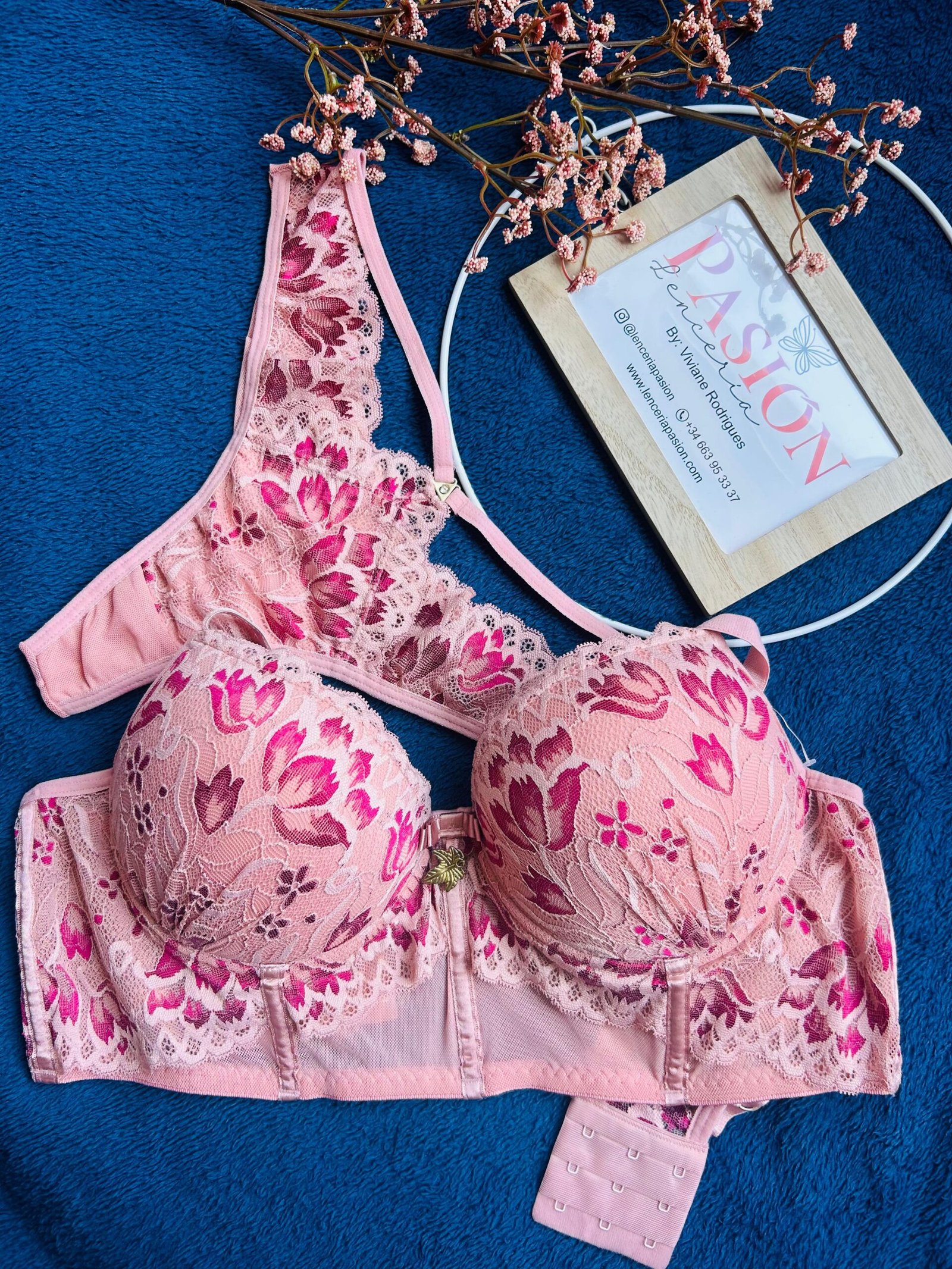 Conjunto Lencería Rosa Encaje Pasión - Imagen 5