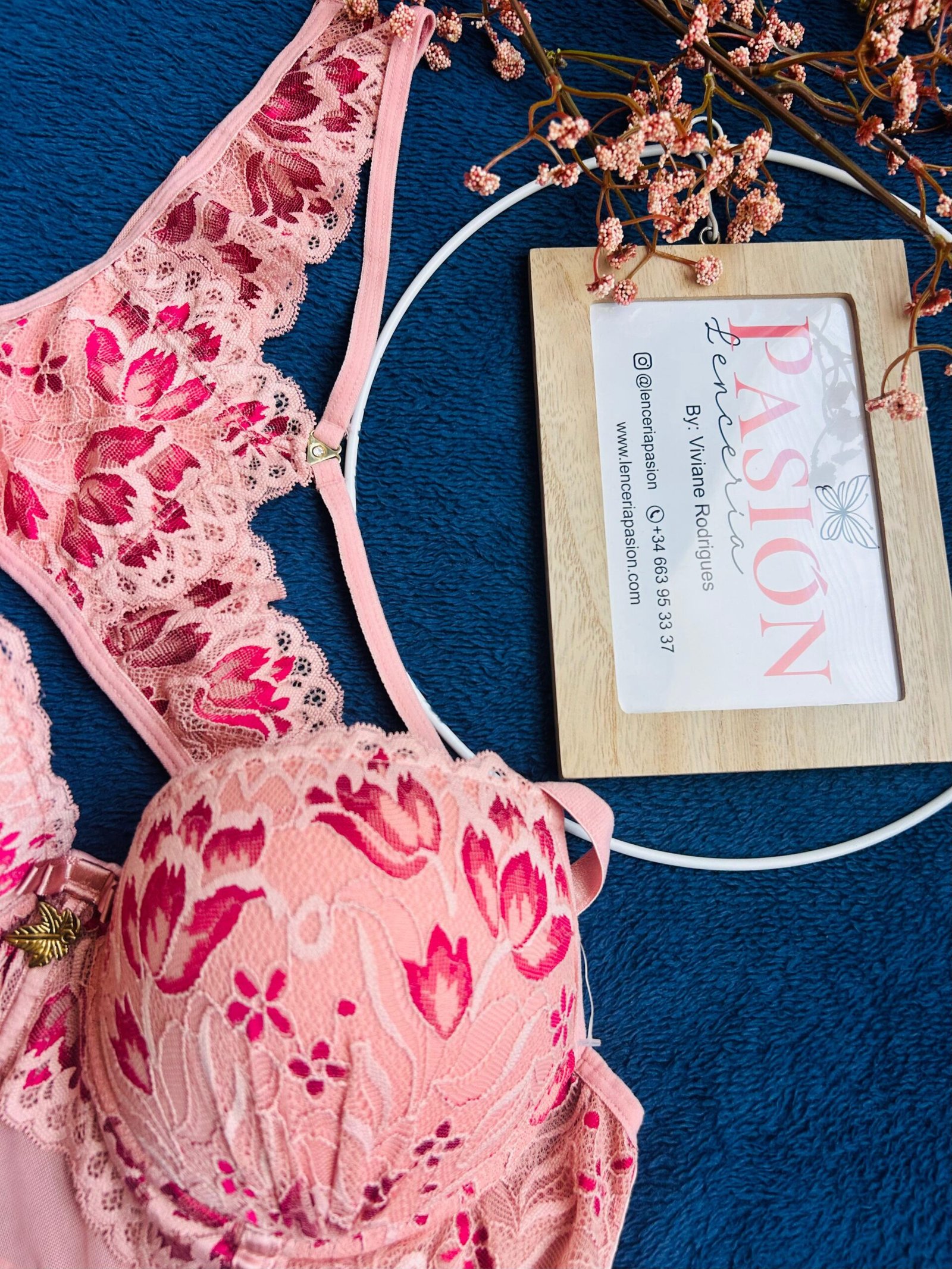 Conjunto Lencería Rosa Encaje Pasión - Imagen 4