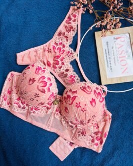 Conjunto Lencería Rosa Encaje Pasión