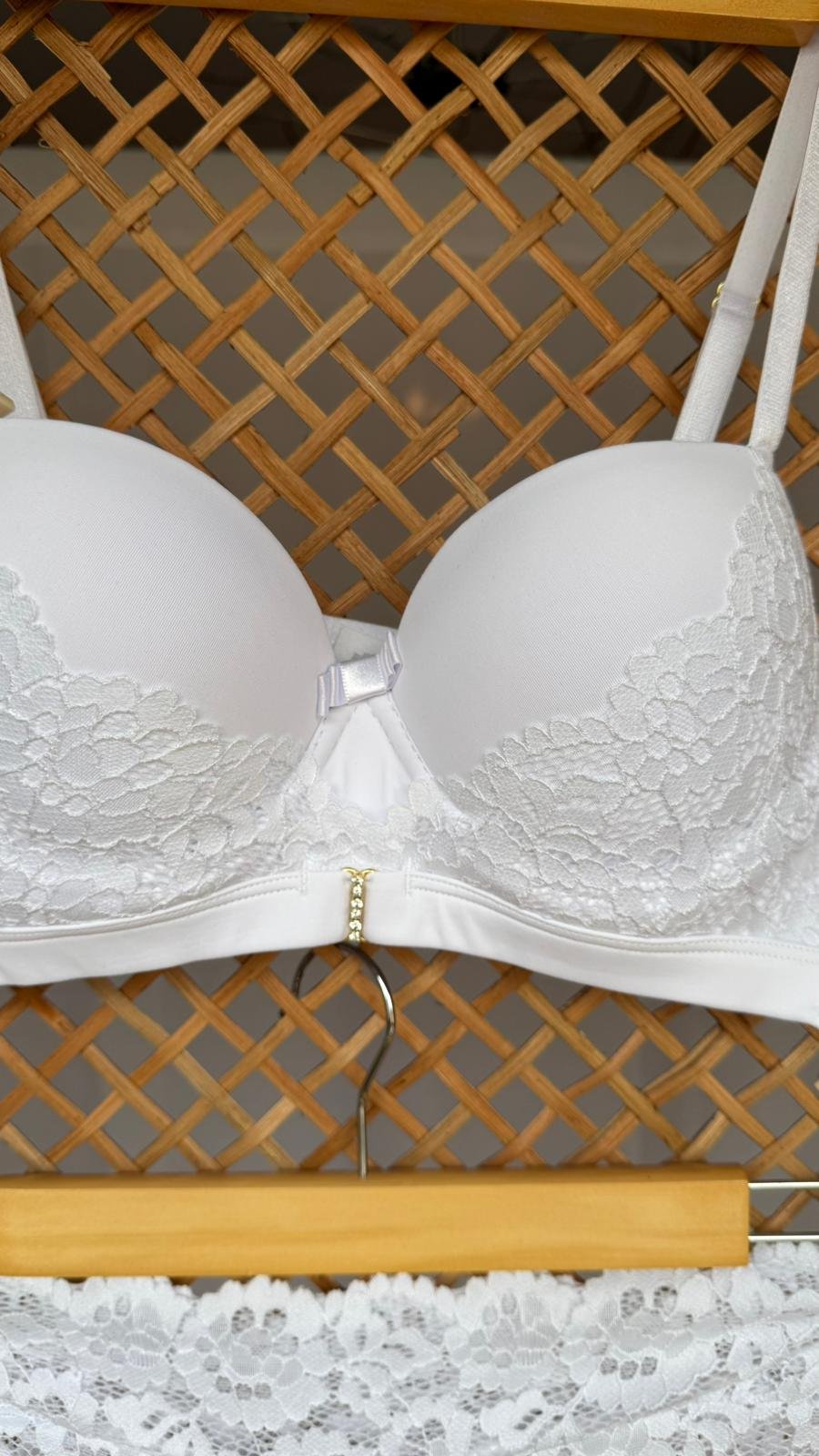 Conjunto Lencería blanco Delicado Encaje - Imagen 2