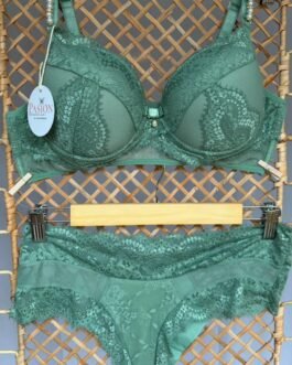 Conjunto Lencería verde pérola